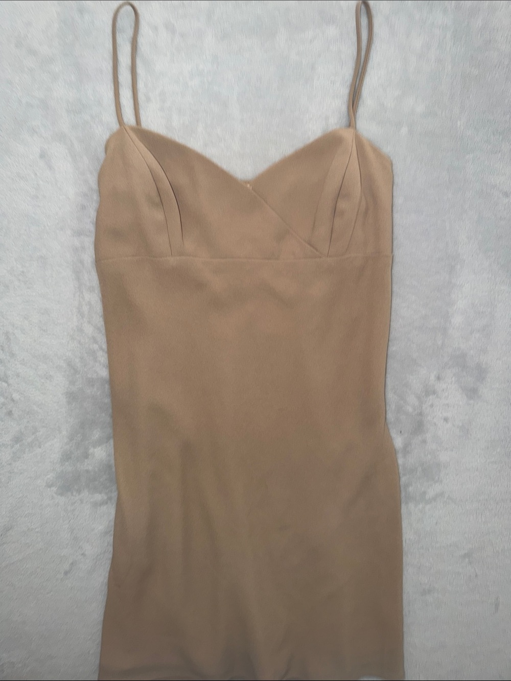 Sleeveless Beige Bodycon Slip Dress - Women's